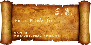 Serli Mihály névjegykártya